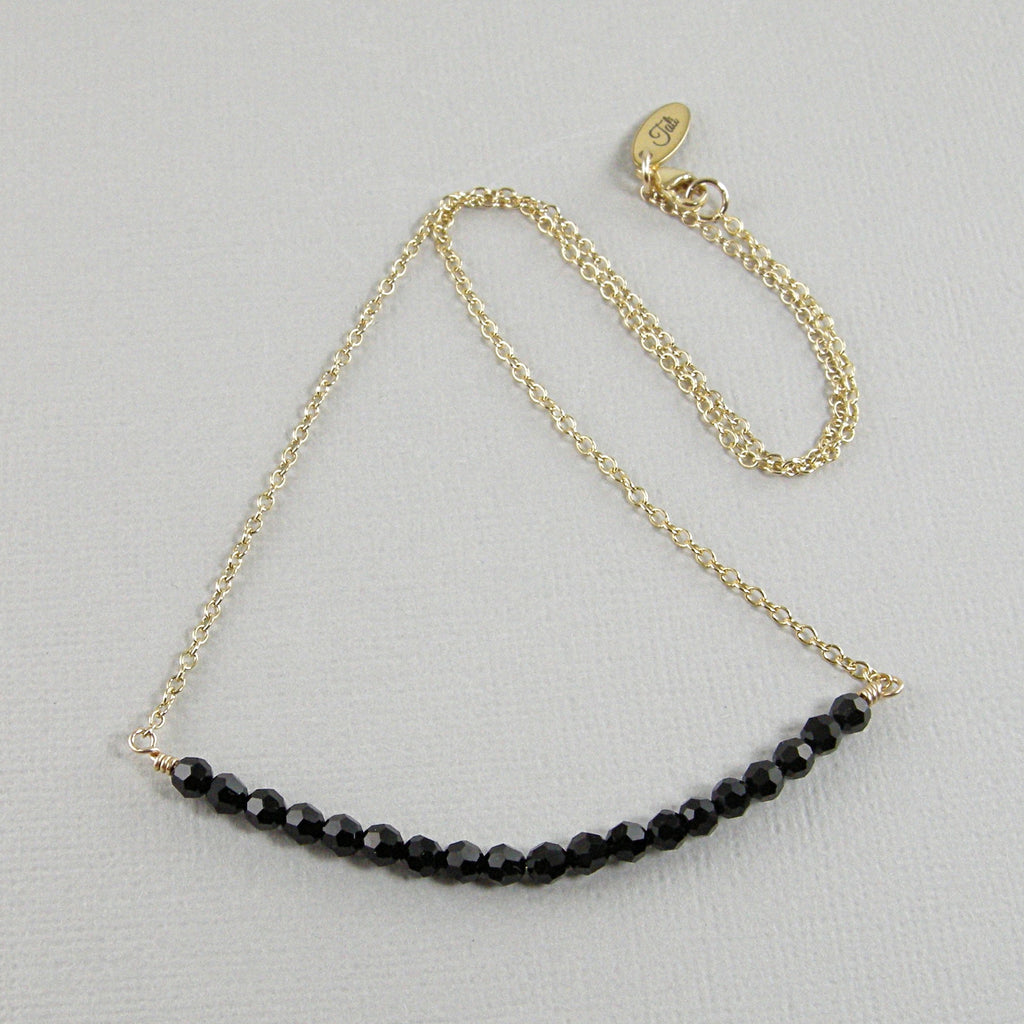 black and gold necklace