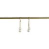 pearl gold dangle earrings