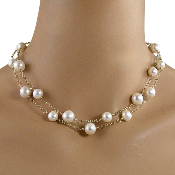 pearl station necklace