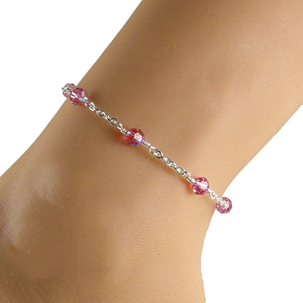 ●tow tow archive● Full Clover Bracelet Angora Pink TBH22AB JANKUO Flower 14K Goldplated, Cubic Zirconia Double Sided