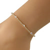 clear crystal gold chain anklet