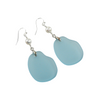 blue sea glass earrings