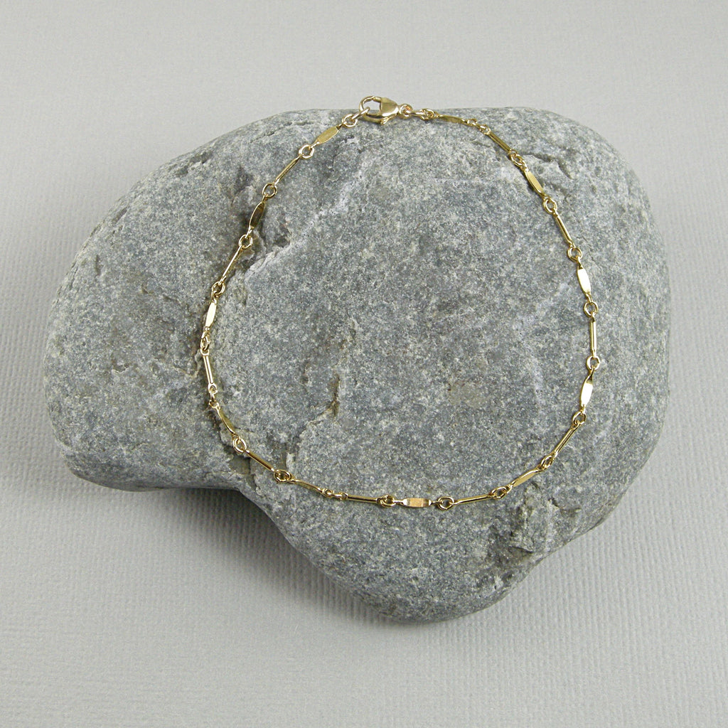 dainty gold chain anklet