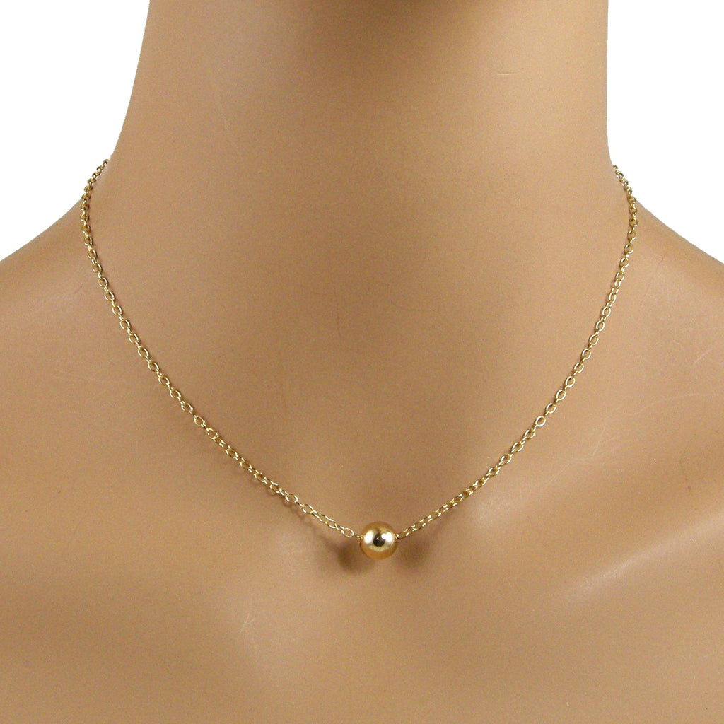 1.61 Bezel Set Old European Diamond Necklace in 14k Gold - Filigree Jewelers