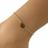 gold lips anklet