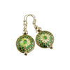 green cloisonné earrings