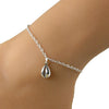 sterling silver cowrie shell anklet