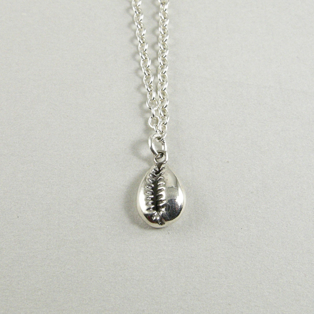 sterling silver cowrie shell anklet