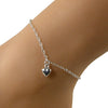 small sterling silver heart anklet