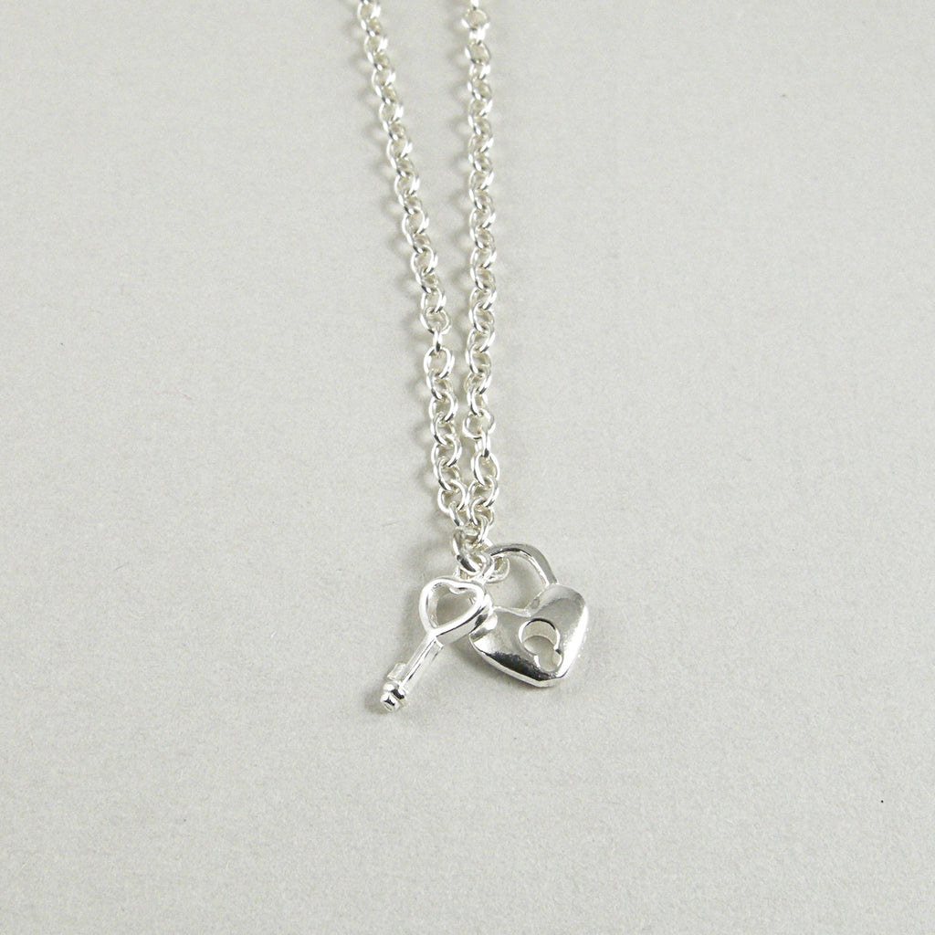 sterling silver lock and key anklet