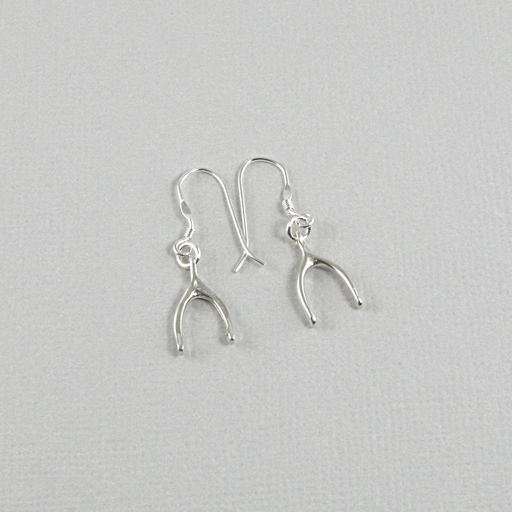 sterling silver wishbone earrings
