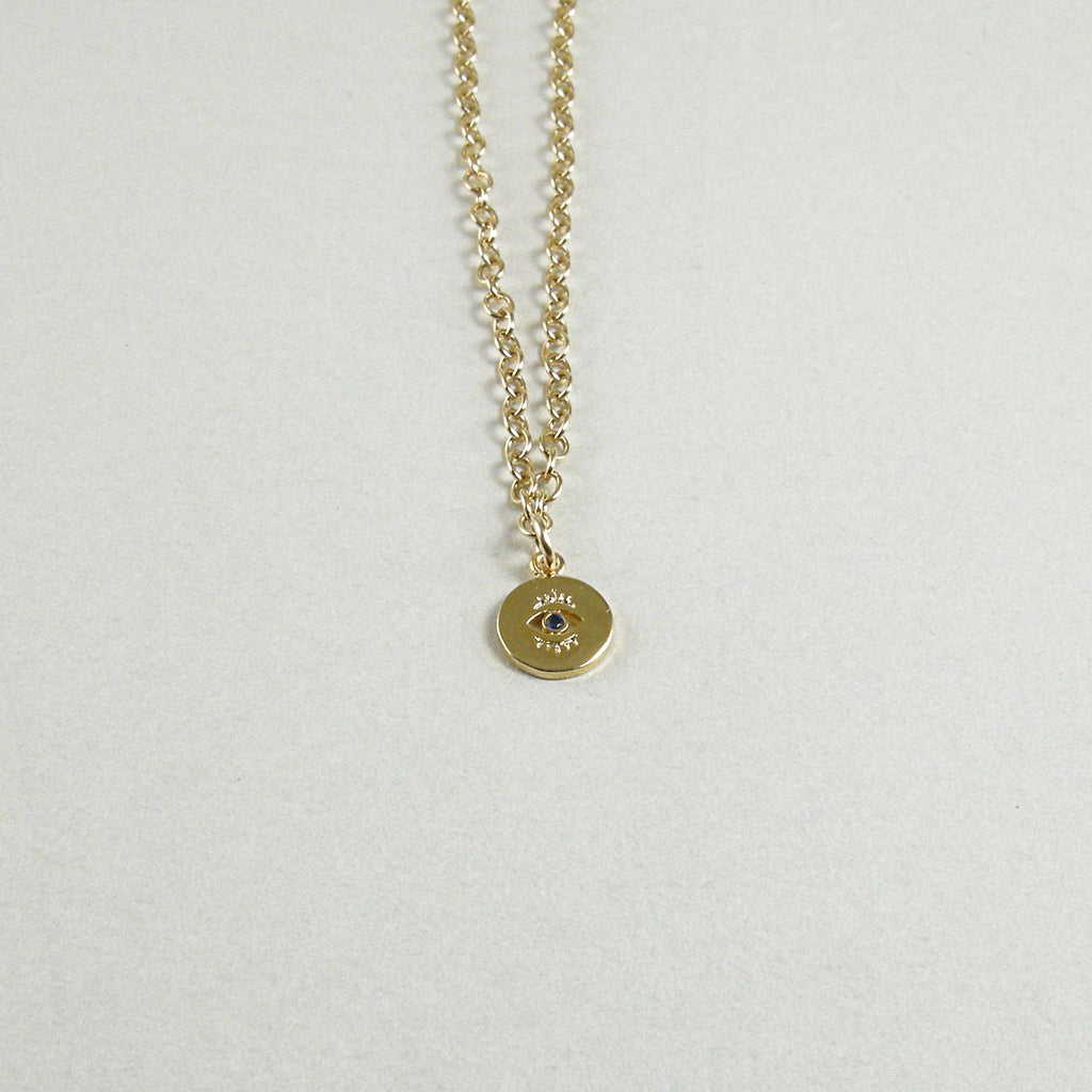 gold evil eye anklet