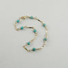 turquoise gold chain anklet