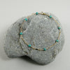 turquoise gold chain anklet