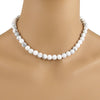 white bead necklace