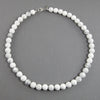 white bead necklace